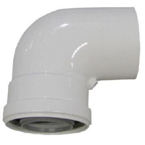 Coude diamètre 60-100 pour chaudière à condensation - ARISTON 3318075 (1/2)