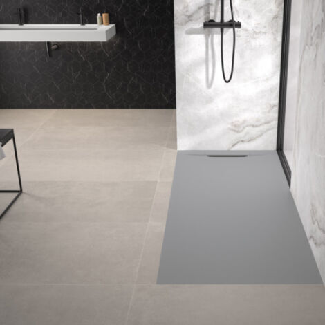 Receveur extra-plat 180x80 Kineline BPC Gris pierre - KINEDO RD2008P (1/2)