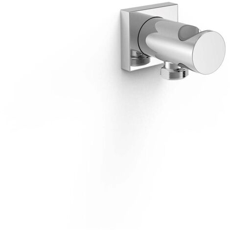 Support fixe avec arrivée d’eau pour douchette Chrome - TRES 21118221 (1/2)