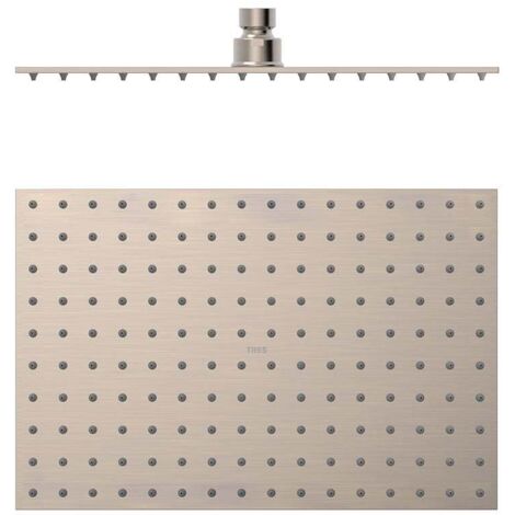 Douche acier inoxydable de tête anticalcaire à rotule. 300x200 mm Acier - TRES 134315007AC (1/2)