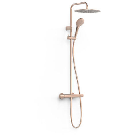 Colonne de douche thermostatique 2 voies Or Rose Mat 24K - TRES 19039314OPM (1/2)