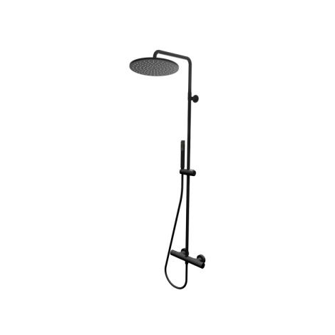 Ensemble mitigeur colonne de douche 230mm blanc mat BLACK & WHITE - BOSSINI L10095045 (1/2)