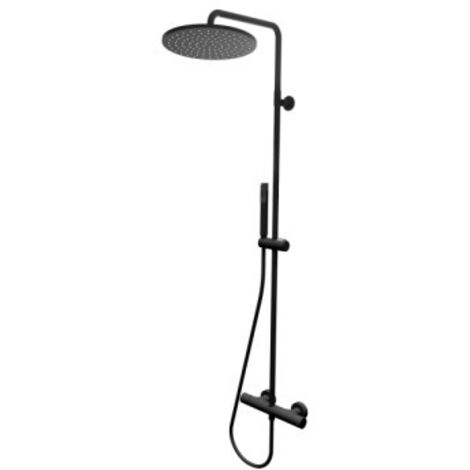 Ensemble mitigeur colonne de douche 280mm blanc mat BLACK & WHITE - BOSSINI L10092045 (1/2)