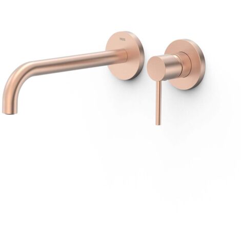 Mitigeur façade lavabo Or Rose Mat 24K - TRES 26230022OPM (1/2)