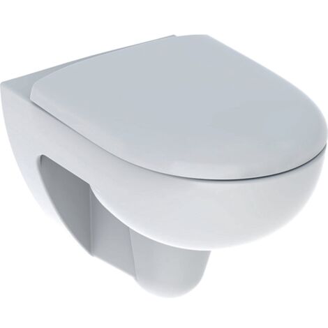 Geberit – Pack cuvette WC suspendue Rimfree 6l avec abattant – Installation avec réservoir encastré – Hygiène supérieure sans rebords