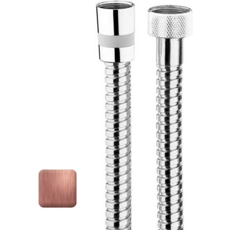 Flexible laiton 200cm double agrafage 1/2” x 1/2” FF cuivre antique Doppia Aggraffatura - Bossini A03045E047 (1/2)