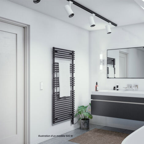 Sèche-serviette ACOVA CALA Symétrique IHC 750W Noir TLNSS075050ECZFB (1/2)