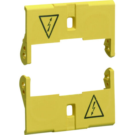 Jeu de 2 cache bornes plombable pour interrupteur différentiel 25 à 63A 2M HAGER CZN005