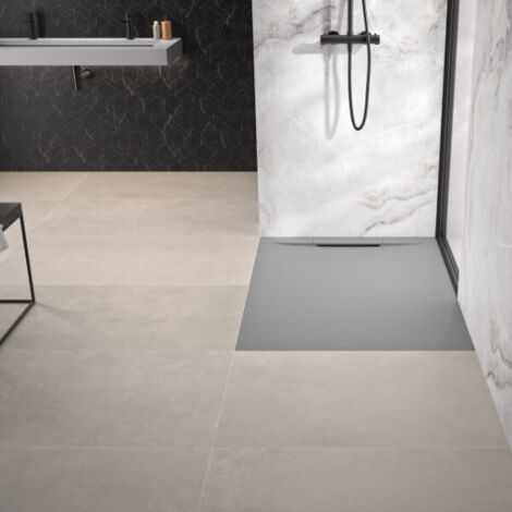 Receveur extra-plat 100x80 Kineline BPC gris pierre - KINEDO RD2000P (1/2)