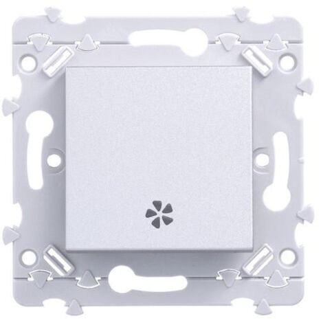 Bouton poussoir Essensya VMC Titane - HAGER - WE049T