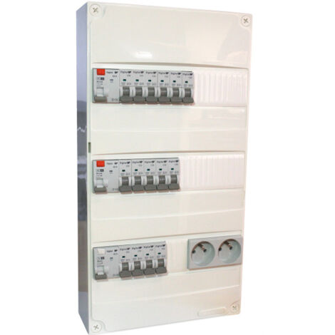 Coffret électrique monté 3 rangées 13 modules – Tension 230/250V CA 50/60Hz – Courant 63A – Installation murale – 31634 – Digital Electric - T3-T4