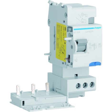 Bloc différentiel 3P 25A 300mA type AC 50/60Hz - HAGER BF328 (1/3)