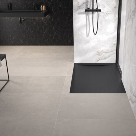 Receveur extra-plat 100x80 Kineline BPC noir - KINEDO RD2000N (1/2)