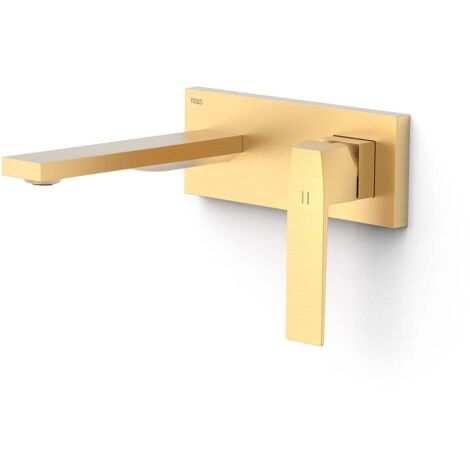 Façade mitigeur lavabo Or Mat 24K - TRES 20230031OM (1/2)