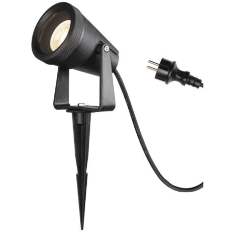 Projecteurs extérieurs 230V SAMRINA spot sur piquet ext noir GU10 QPAR51 7W max IP54 plastique recyclé - SLV 1004757