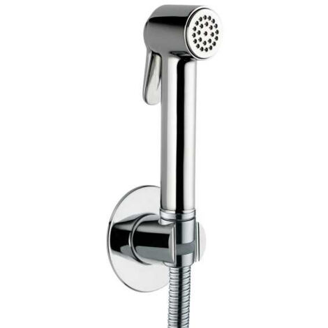 Ensemble douchette avec support et flexible en laiton 125 cm Paloma-Brass chromé - Bossini CA2001B030 (1/2)