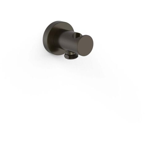 Support fixe avec arrivée d’eau pour douchette Noir bronze - TRES 26118221KMB (1/2)