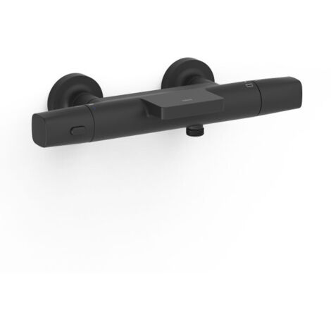 Mitigeur bain-douche thermostatique mural Over‑wall BLACKMAT (noir mat) - TRES 19017414NM (1/2)