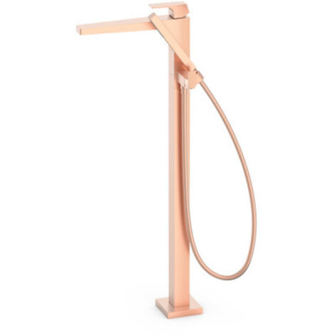 Mitigeur sur pied pour baignoire et douche Or Rose Mat 24K - TRES 20247001OPM (1/2)