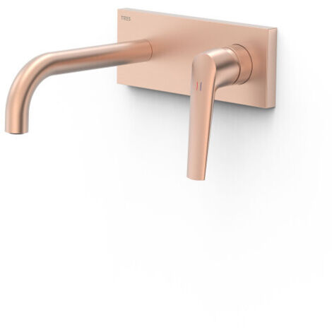 Façade mitigeur lavabo Or Rose Mat 24K - TRES 28130023OPM (1/2)