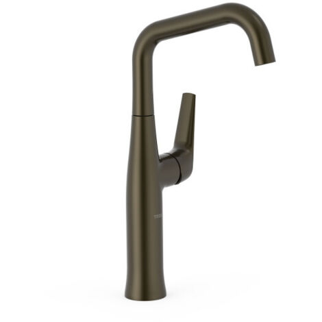 Mitigeur haut avec manette latérale pour lavabo Noir Bronze - TRES 28164701KMB (1/2)