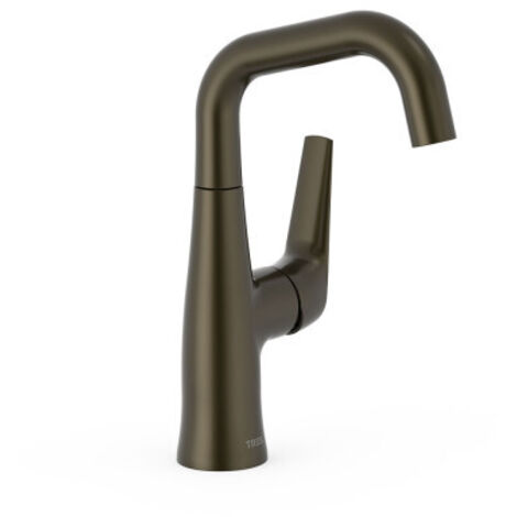 Mitigeur avec manette latérale pour lavabo Noir Bronze - TRES 28144701KMB (1/2)
