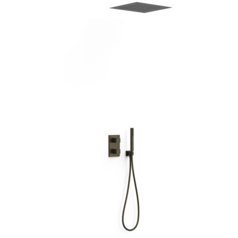 Kit de douche 2 voies pour boîtier encastré Therm‑box Noir Bronze - TRES 00635005KMB (1/2)
