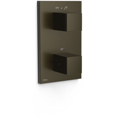 Mitigeur pour boîtier encastré Therm‑box 2 voies Noir Bronze - TRES 00625001KMB (1/2)