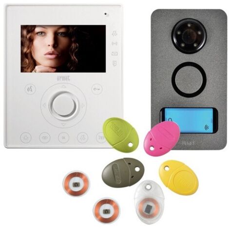 Urmet – Kit vidéo Note couleur 230V – Interphone antivandalisme avec enregistrement 32 clips – Protection IP44, IK7 – Moniteur inclus (1/3)