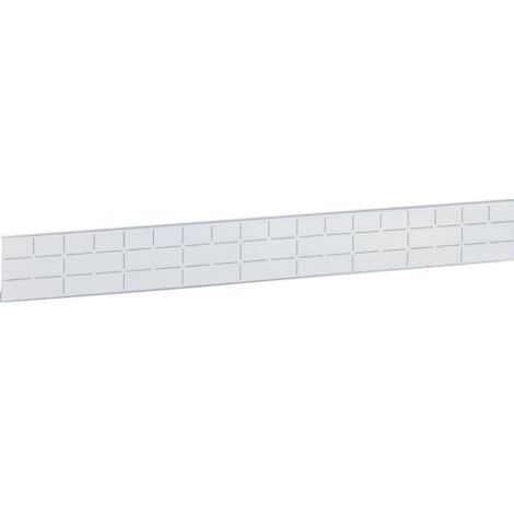 Hager – Jeu de 10 étiquettes avec supports pour coffrets vega – Largeur 18 mm – En plastique gris – Modèle réglette/panneau d'inscription