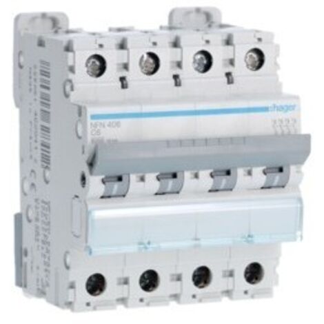 Disjoncteur 4P 6/10kA C-6A 4M (NFN406) (1/2)
