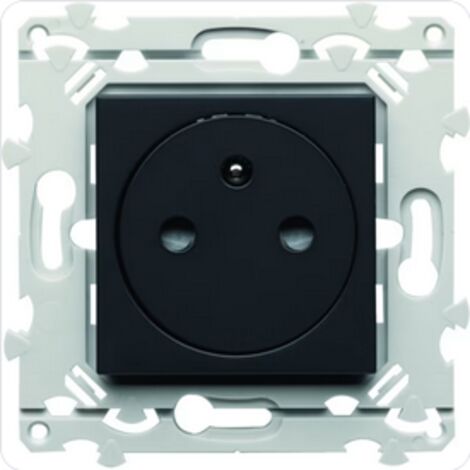 Prise de courant affleurante 2P+T anthracite HAGER WE106A