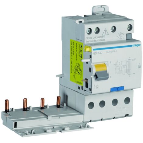 Bloc différentiel 4P double sortie 40A 30mA type F (BDF840) (1/4)