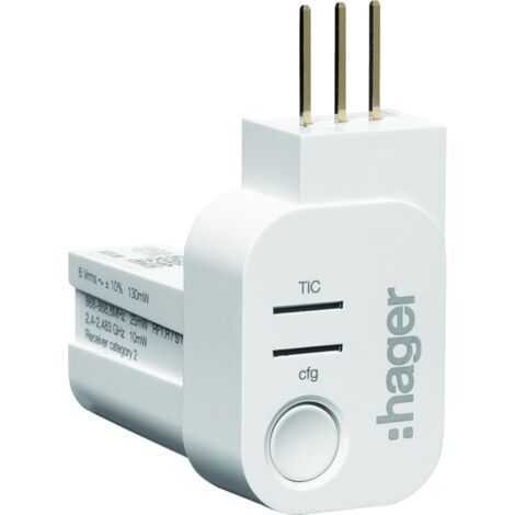 Émetteur récepteur RF Télé-Information Client (TIC) – Transmission sécurisée des informations compteur Linky – Accessoire domotique HAGER