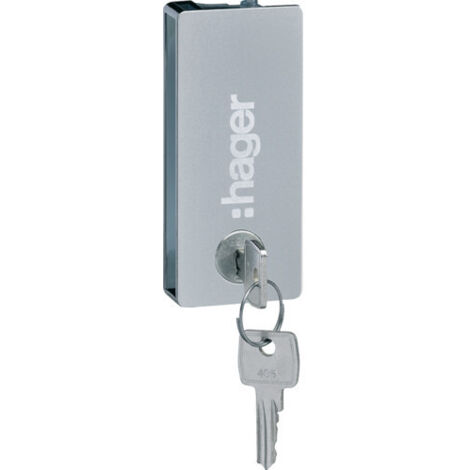 Fermeture à clé type Ronis 405E pour porte transparente vega largeur 18 modules HAGER VZ311TVB