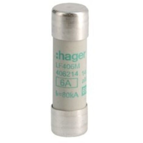 Cartouche fusible industrielle 14x51 aM 6A (LF406M) (1/2)