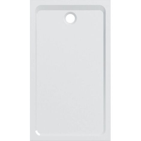 Geberit – Receveur de douche à encastrer 100x80cm – Rectangulaire en acrylique blanc brillant – Bonde de vidage incluse – Adapté PMR (1/3)