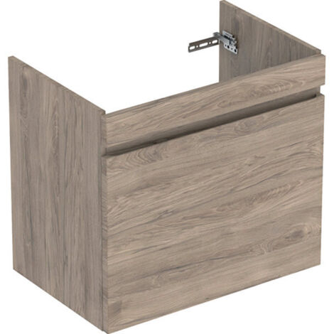 Meuble sous lavabo 70 cm Geberit Renova Plan 1T 1T à l'anglaise Noyer Carya - GEBERIT 501.907.JR.1 (1/2)