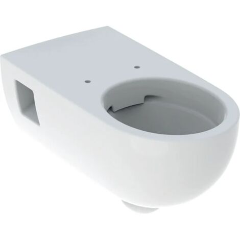 Cuvette WC susp. Geberit Renova Comfort 70cm rallongée semi-carénée Rimfree B - GEBERIT 500.693.01.1 (1/5)