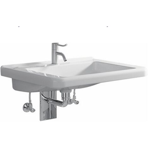 Lavabo Geberit Renova Comfort Square adapté PMR 60x55cm ss trop-plein Blc - GEBERIT 128662000 (1/4)