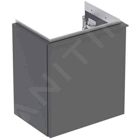 Meuble sous lave-mains 38 Geberit iCon 1 porte charnières à gauche Gris velouté - GEBERIT 502.301.JK.1 (1/2)