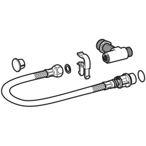 Kit raccordement eau à l'arrière centre Geberit réservoirs apparents AP123 AP127 - GEBERIT 115.427.00.1 (1/2)