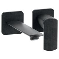 Lavabo Mural Profilo Avec Rosace Droit Bec 18.5 Chrome Noir Brosse Robinetterie PROFILO - CRISTINA ONDYNA PF25775