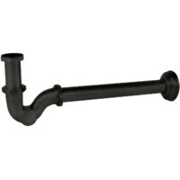 Siphon télescopique avec un trou pour lavabo Noir mat - TRES 03463820NM