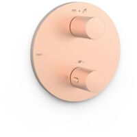 Pièce apparente pour boîtier encastré Therm-box 2 voies Or Rose Mat 24K - TRES 26225001OPM