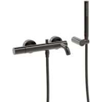 Mitigeur bain Douchette à main anticalcaire avec support orientable et flexible - TRES 26117001KM