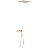 Kit robinet thermostatique encastré à 2 voies B-system pour douche Or Rose Mat 24K - TRES 30725206OPM