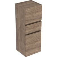Colonne mi-haute H105 Geberit Renova Plan 2 portes 1 tiroir Noyer Carya - GEBERIT 501.922.JR.1