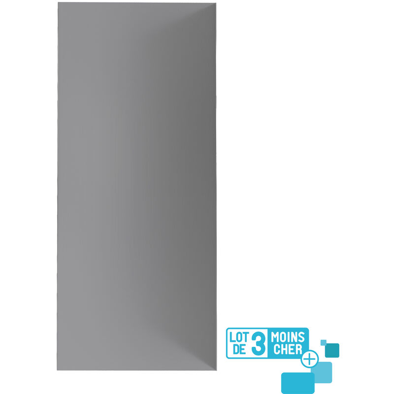 LOT de 5 Panneaux Muraux pour salle de bains en Aluminium Gris - 120x210cm  - WALL'IT - Aurlane