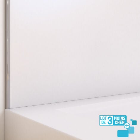 lot de 3 panneaux muraux pour salle de bains en aluminium blanc - 120x210cm - wall'it